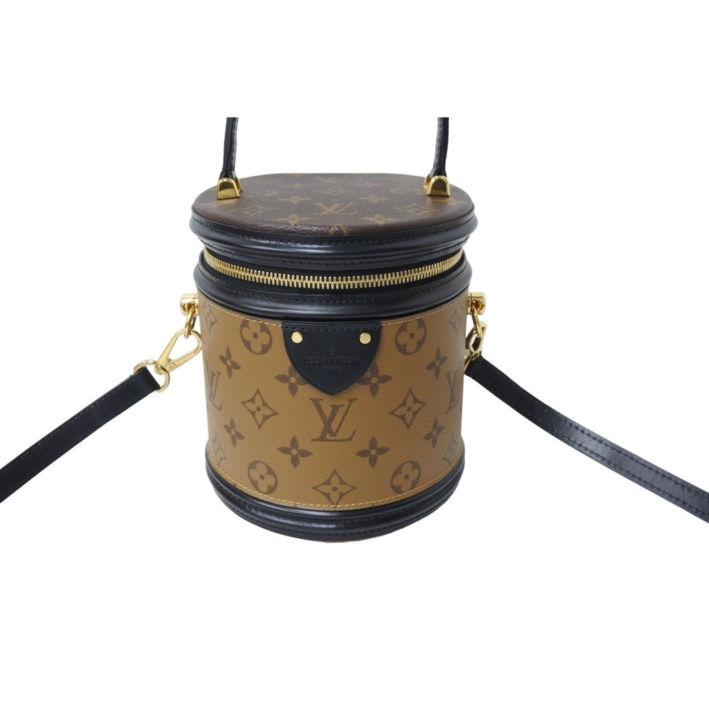 LOUIS VUITTON Cannes Shoulder Bag Monogram Reverse Brown Black - Picture 2 of 9
